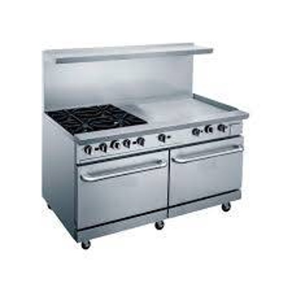 Gas Range with 4 Burners, Griddle & Gas Oven
