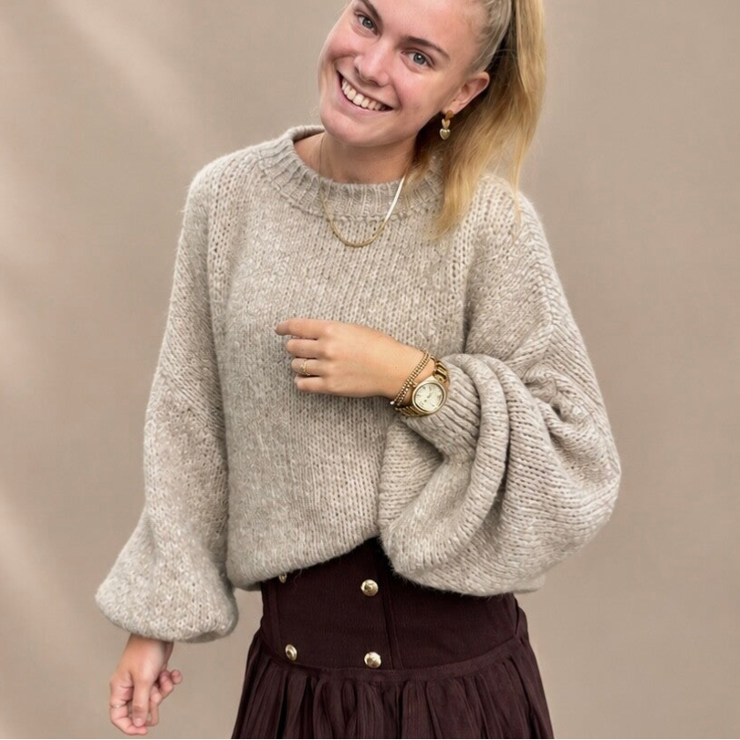 Trui Sari taupe