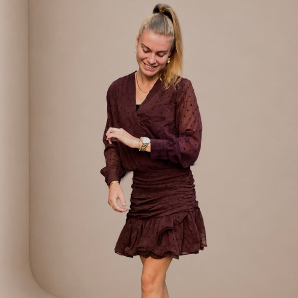 Jurk polkadot Jacky bruin