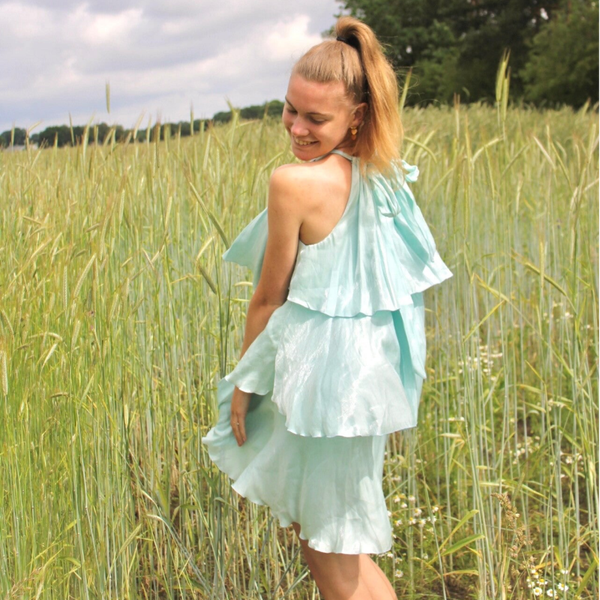 Jurk l Summer zeeblauw