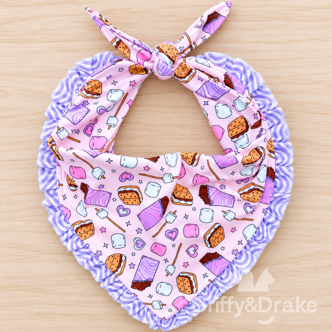 S'mores & Snuggles Ruffle Bandana