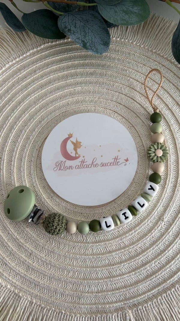 Attache tétine silicone - Marguerite