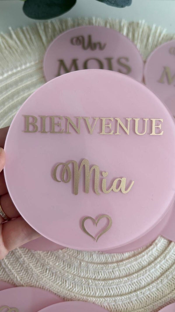 Cartes étape de 1 mois à 1 an personnalisées