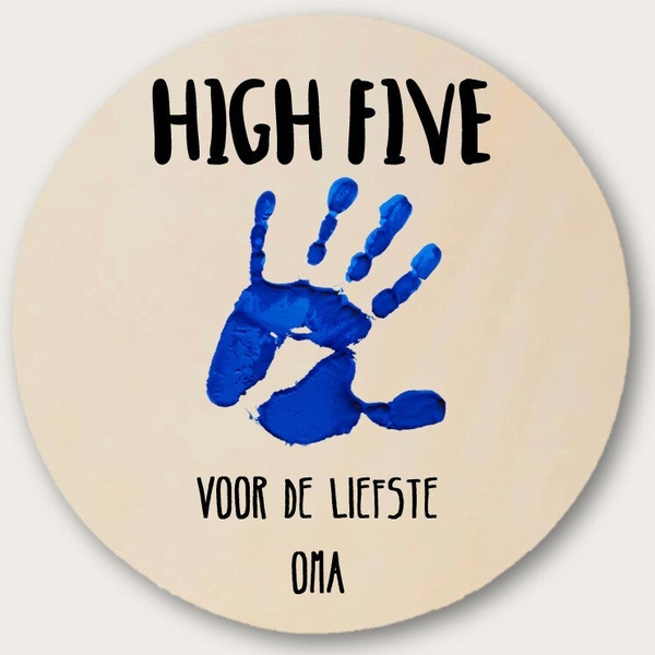 Houten bord High Five Oma