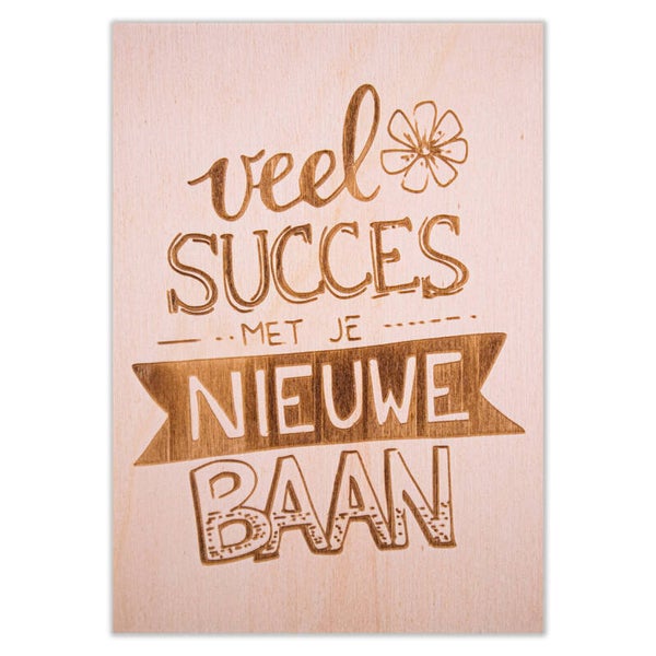 Veel succes met je nieuwe baan