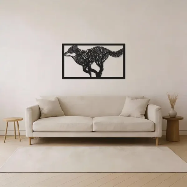 Wolf wanddecoratie