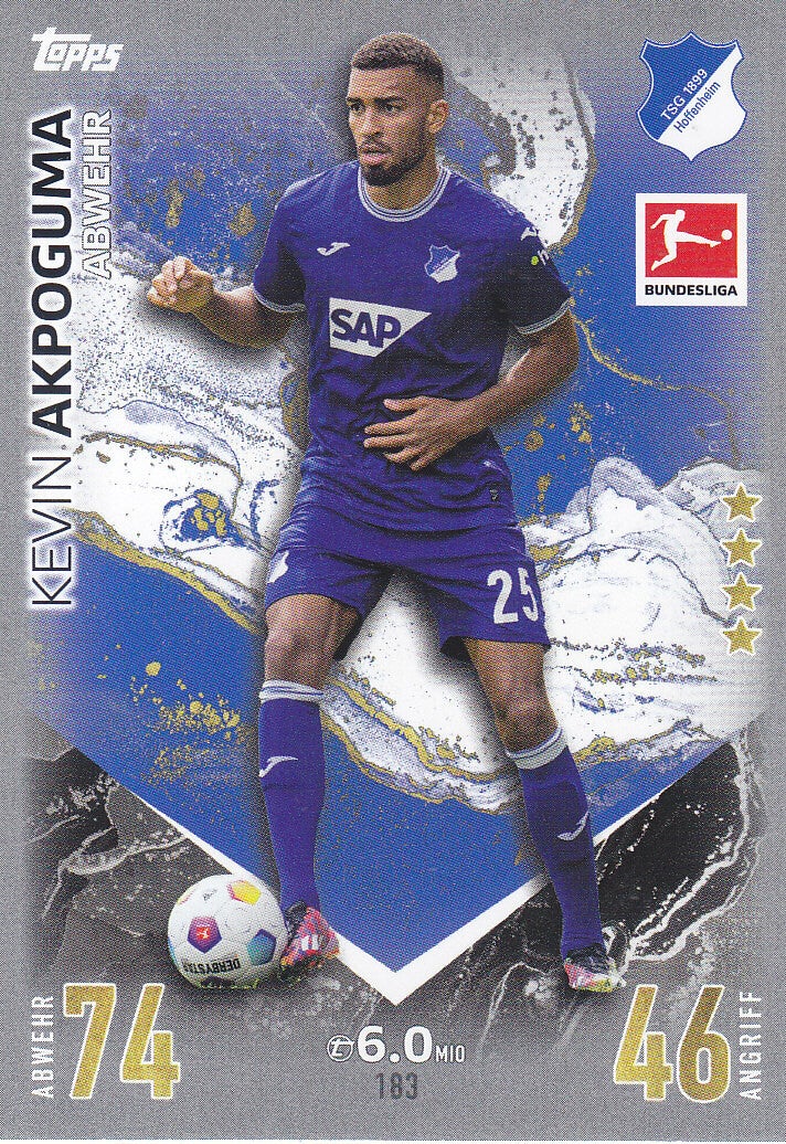 Kevin Akpoguma / TSG Hoffenheim / Topps Match Attax 2023 / Basis Karte / Nr.183