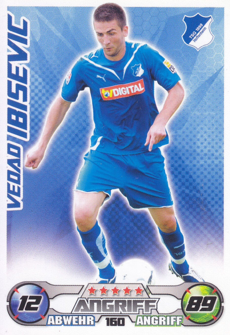 Vedad Ibisevic / TSG 1899 Hoffenheim / Topps Match Attax 2009 / Basis Karte / Nr. 160