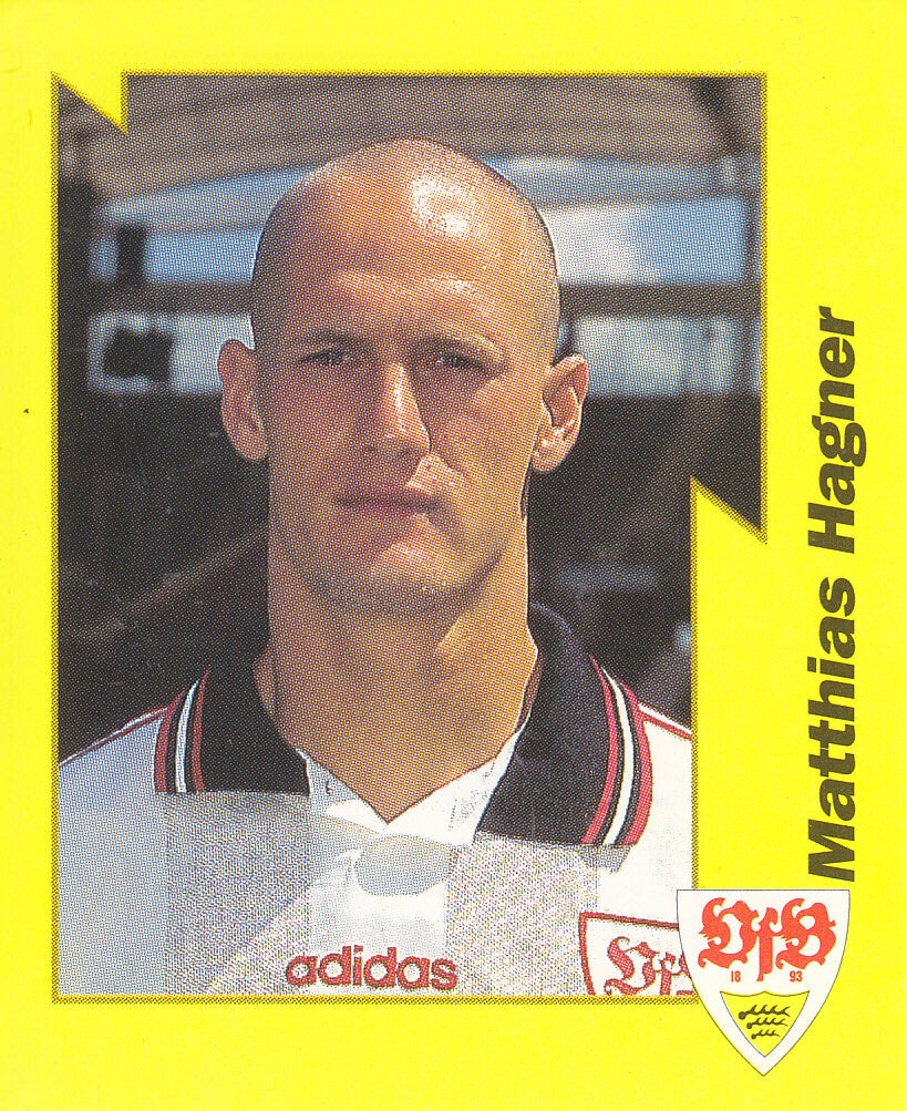 Matthias Hagner / VFB Stuttgart / Panini Bundesliga 1997 / Basis Bild / Gelbe Serie / Nr.221