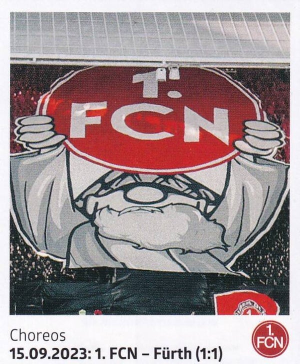 15.09.2023: 1.FCN - Fürth (1:1) - Panini 125 Jahre 1.FC Nürnberg - Choreos - Nr. 131