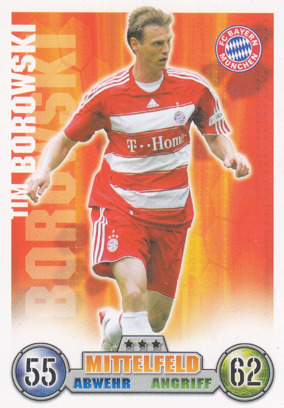 Tim Borowski / FC Bayern München / Topps Match Attax 2008 / Basis Karte / Nr.264