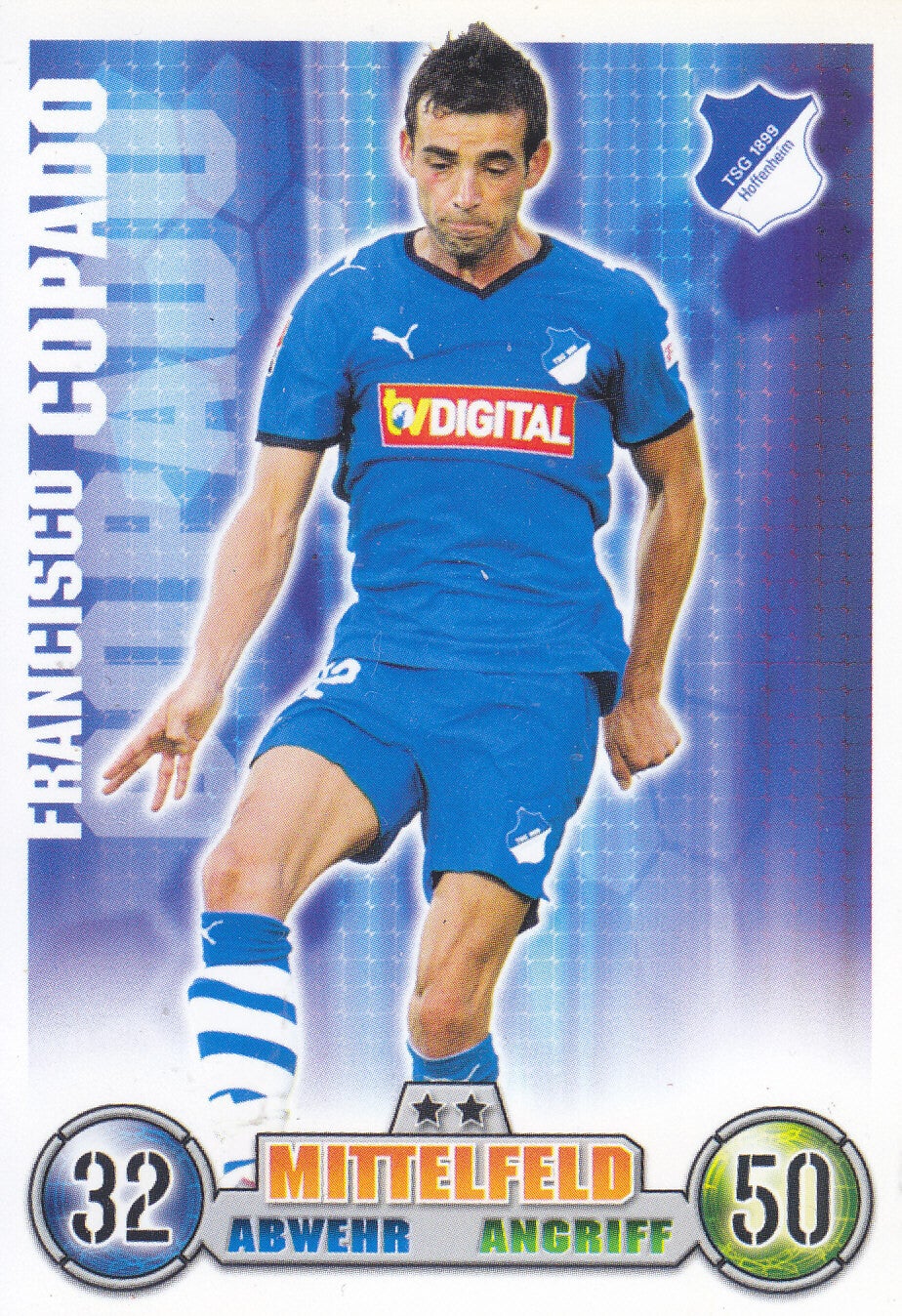 Francisco Copado / TSG Hoffenheim / Topps Match Attax 2008 / Basis Karte / Nr. 171