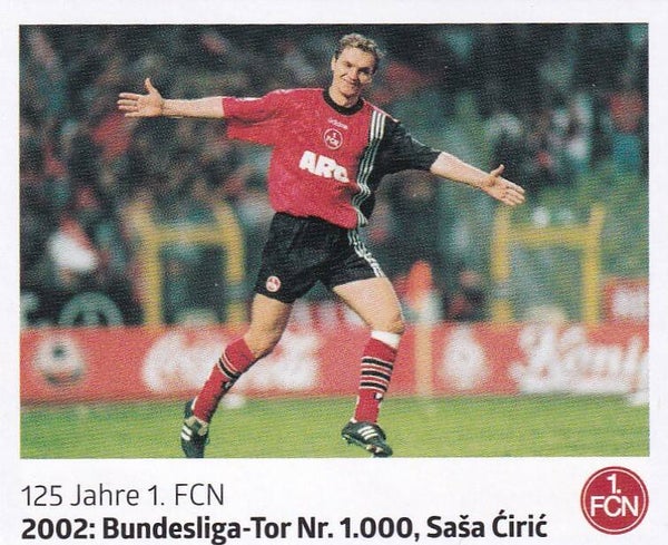 2002 Bundesliga Tor 1000 / Sasa Ciric / Panini 125 Jahre 1.FC Nürnberg / Nr. 27