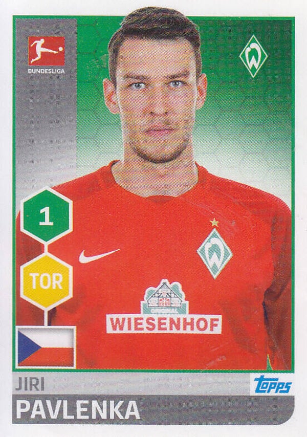 Jiri Pavlenka / SV Werder Bremen / Topps Bundesliga 2017 / Basis Bild / Nr.34