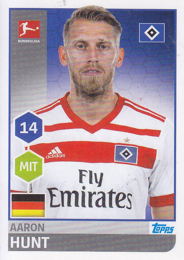 Aaron Hunt / Hamburger SV / Topps Bundesliga 2017 / Basis Bild / Nr. 106
