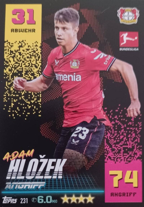 Adam Hlozek Bayer Leverkusen Basis Karte Nr.231