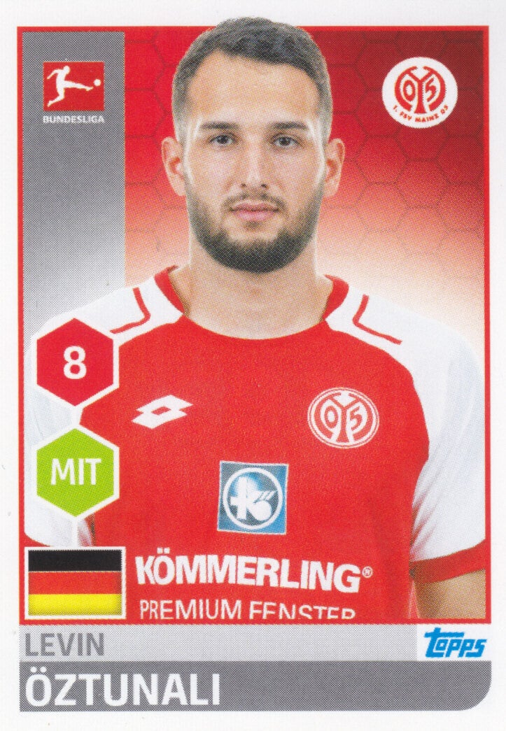 Levin Öztunali / 1.FSV Mainz 05 / Topps Bundesliga 2017 / Basis Bild / Nr.193