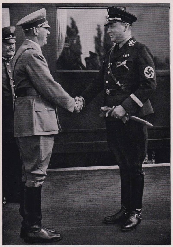 Minister Darre begrüßt den Führer / Sammelwerk Nr. 15 / Bild Nr. 29 Gruppe 65