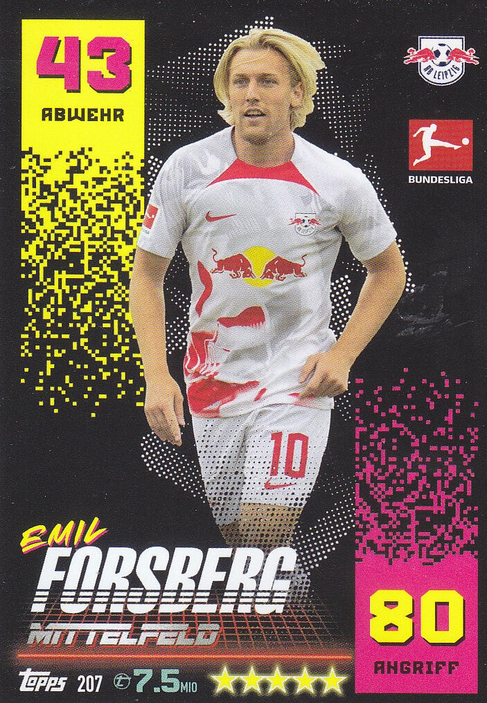 Emil Forsberg / RB Leipzig / Topps Match Attax 2022 / Basis Karte / Nr.207