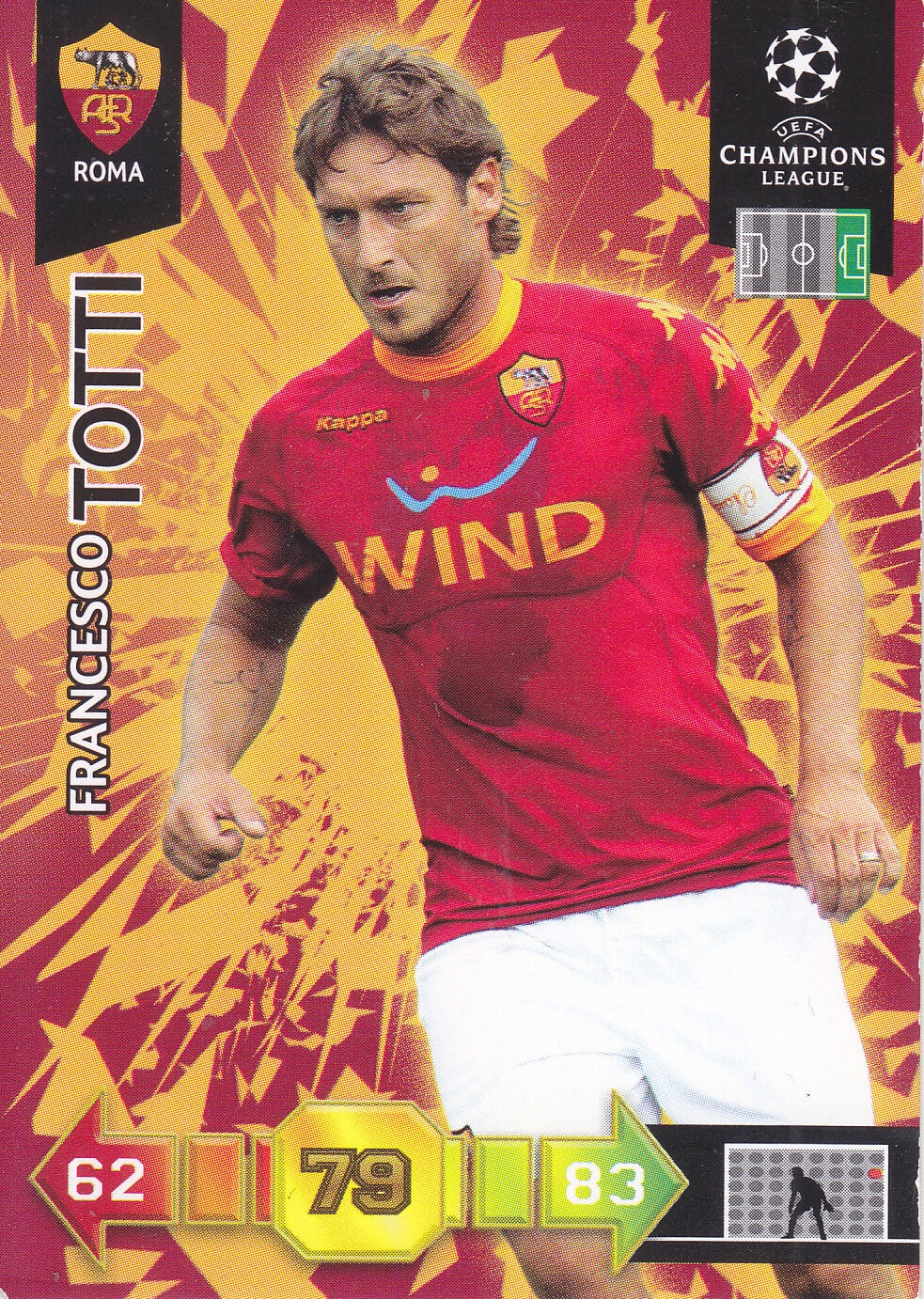 Francesco Totti / AS Rom / Panini Champions League 2010 / Basis Karte / Nr. 260