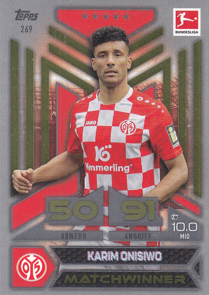 Karim Onisiwo / 1.FSV Mainz 05 / Topps Match Attax 2023 / Matchwinner / Nr.269