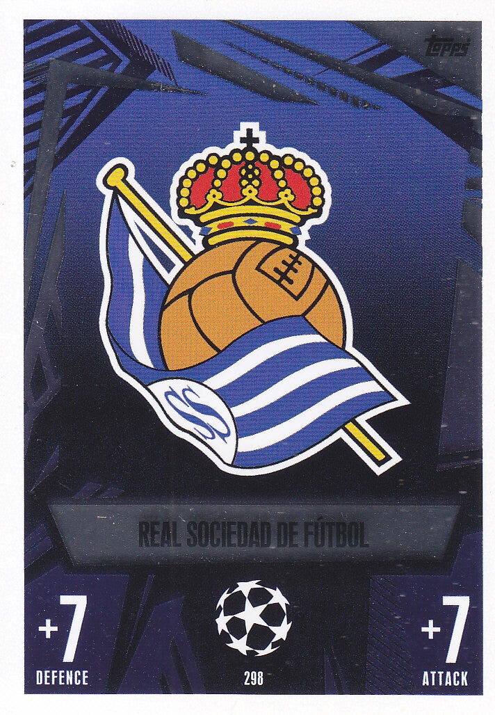 Real Sociedad / Topps Champions League 2023 / Vereinslogo Club Karte / Nr. 298