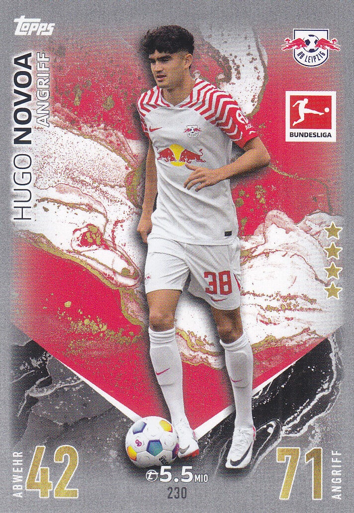 Hugo Novoa / RB Leipzig / Topps Match Attax 2023 / Basis Karte / Nr.230