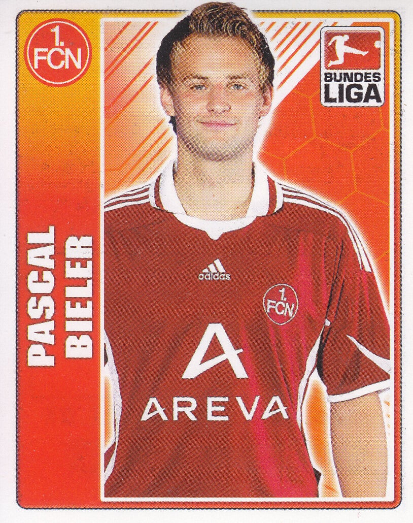 Pascal Bieler / 1.FC Nürnberg / Topps Bundesliga 2009 / Basis Bild / Nr.341