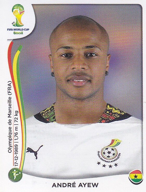 Andre Ayew - Ghana - Panini WM 2014 - Basis Bild - Nr. 542