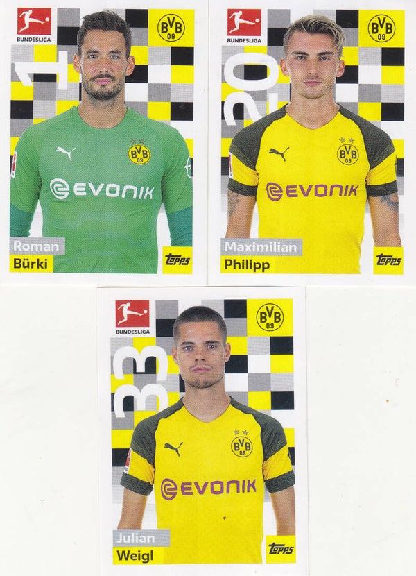 8x Borussia Dortmund Sammelbilder 2018