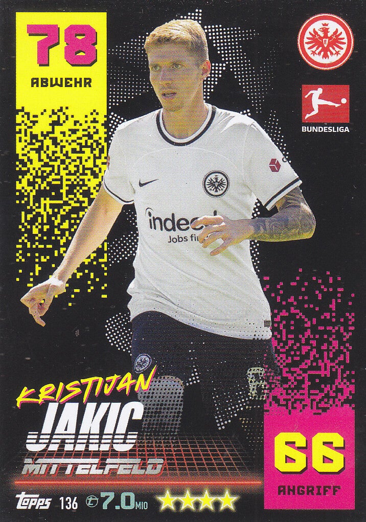 Kristijan Jakic Eintracht Frankfurt Basis Karte Nr.136