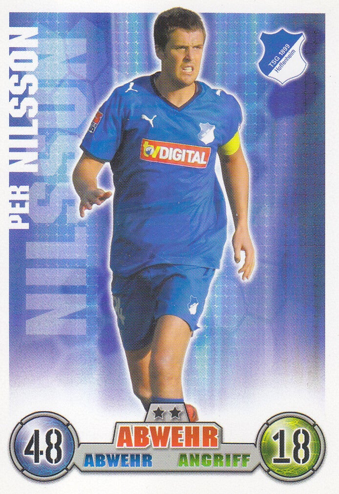 Per Nilsson / TSG Hoffenheim / Topps Match Attax 2008 / Basis Karte / Nr.169