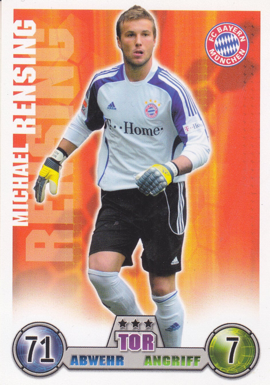 Michael Rensing / FC Bayern München / Topps Match Attax 2008 / Basis Karte / Nr.253