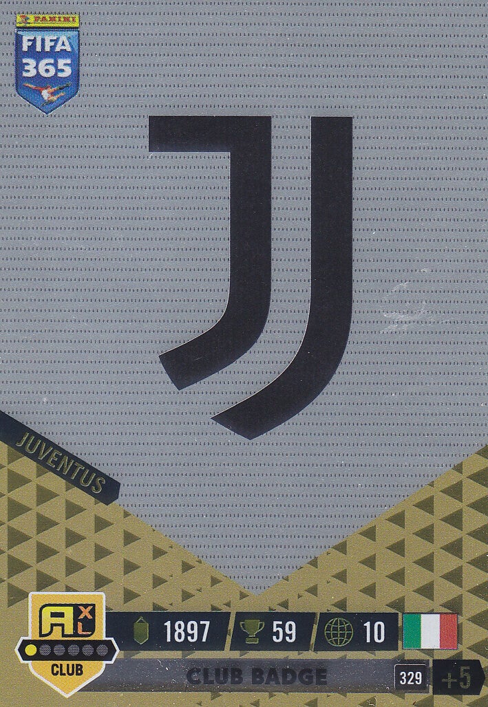 Juventus Turin Vereinslogo 2023 Glitzer Karte Nr.329