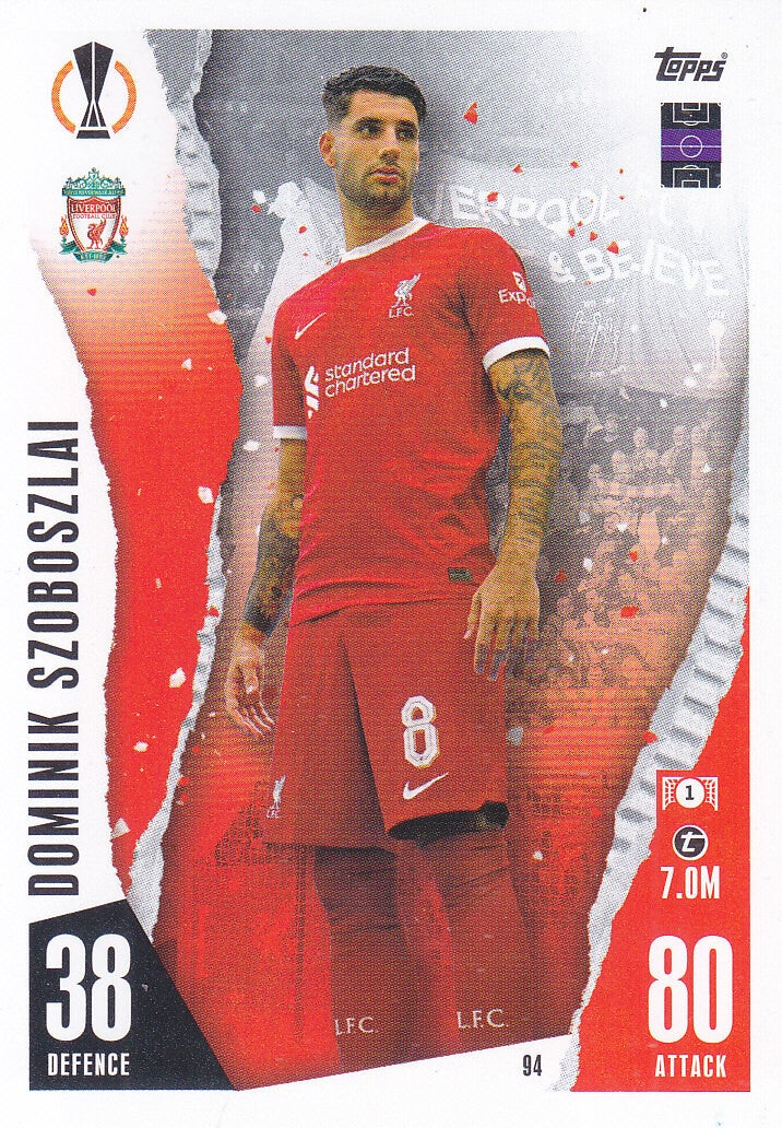 Dominik Szoboszlai / FC Liverpool / Topps Champions League 2023 / Basis Karte /Nr.94