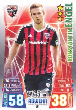 Konstantin Engel / FC Ingolstadt / Topps Match Attax 2015 / Basis Karte / Nr. 491