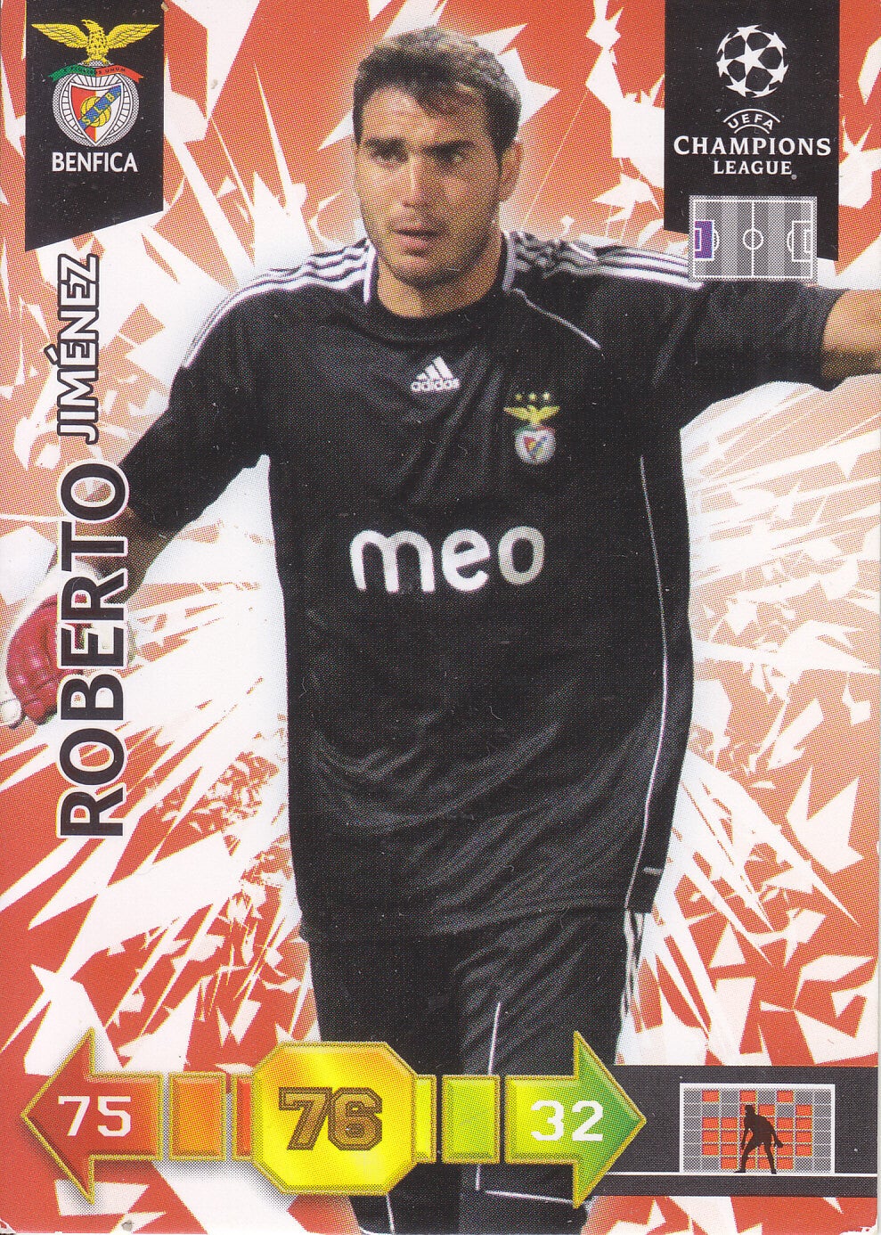 Roberto Jimenez / Benfica Lissabon / Panini Champions League 2010 / Basis Karte / Nr.61