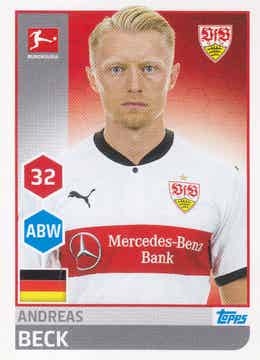 Andreas Beck / VFB Stuttgart / Topps Bundesliga 2017 / Basis Bild / Nr. 246