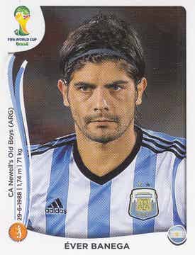Ever Banega / Argentinien / Panini WM 2014 / Basis Bild / Nr. 423