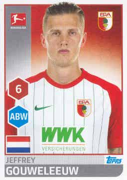 Jeffrey Gouweleeuw / FC Augsburg / Topps Bundesliga 2017 / Basis Bild / Nr.9