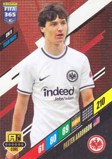 Paxten Aaronson / Eintracht Frankfurt / Panini Fifa 365 Jahr 2024 / Team Mate Icon Core / Nr. EIN9