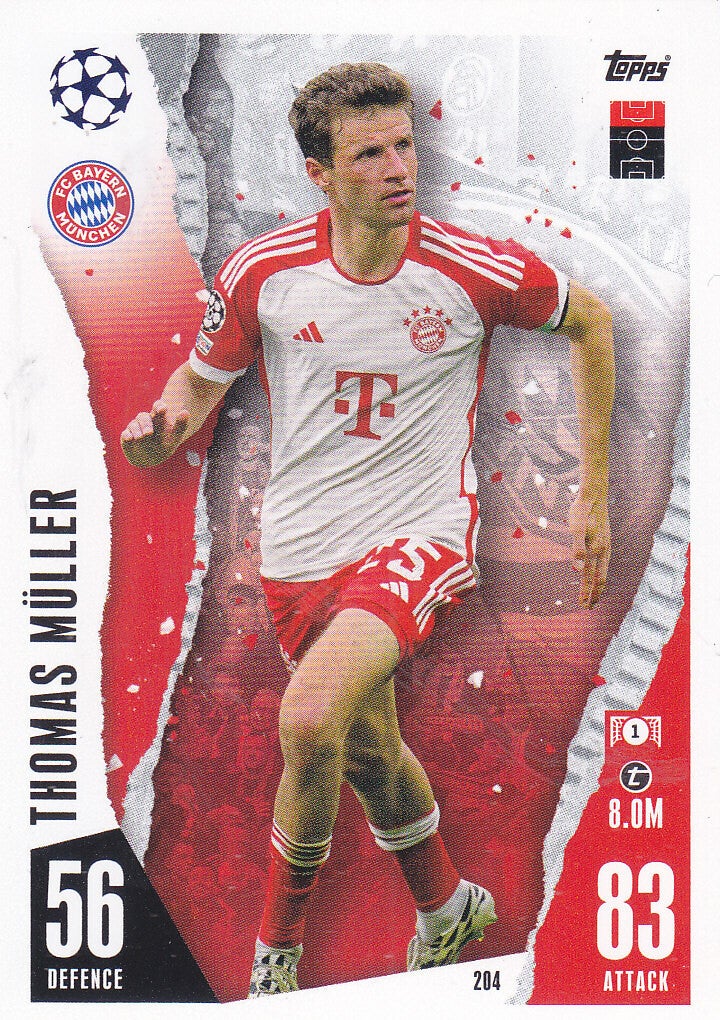 Thomas Müller / FC Bayern München / Topps Champions League 2023 / Basis Karte / Nr.204
