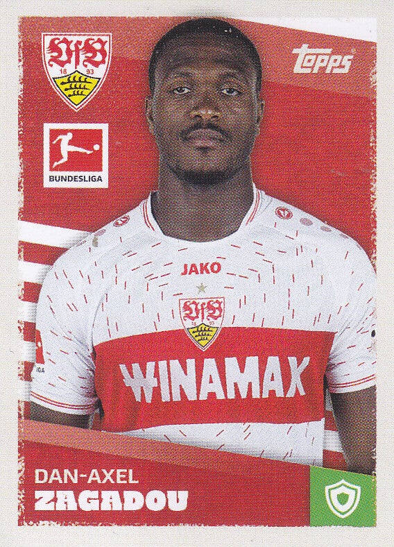 Dan-Axel Zagadou - VFB Stuttgart - Topps Bundesliga 2023 - Basis Bild - Nr. 350