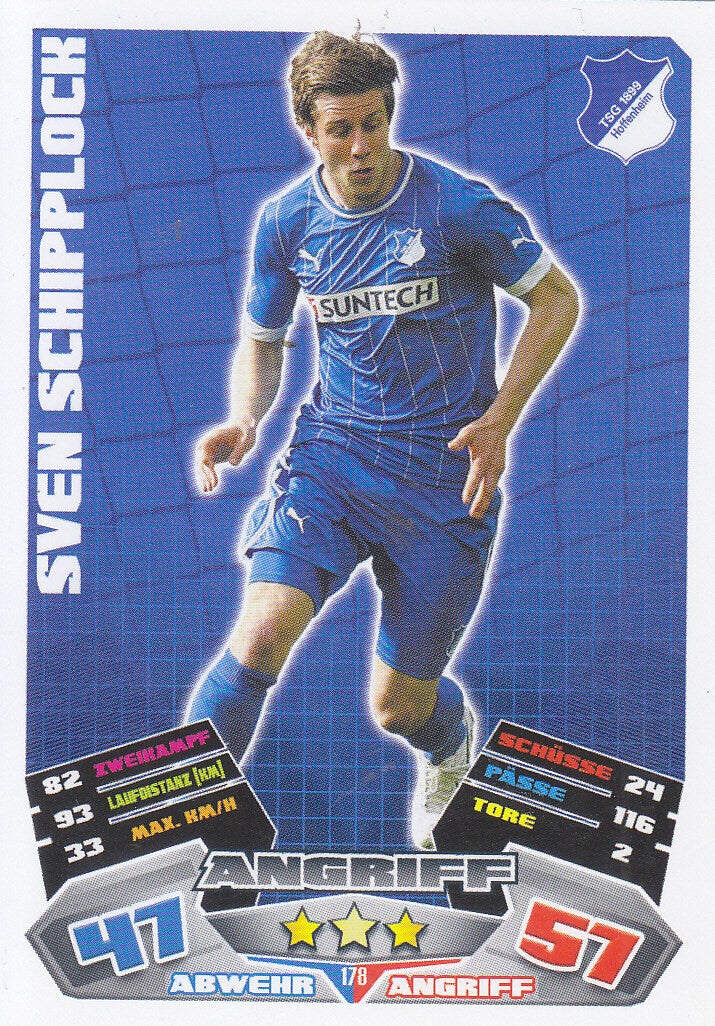 Sven Schipploch - TSG Hoffenheim - Topps Match Attax 2012 - Basis Karte - Nr. 178
