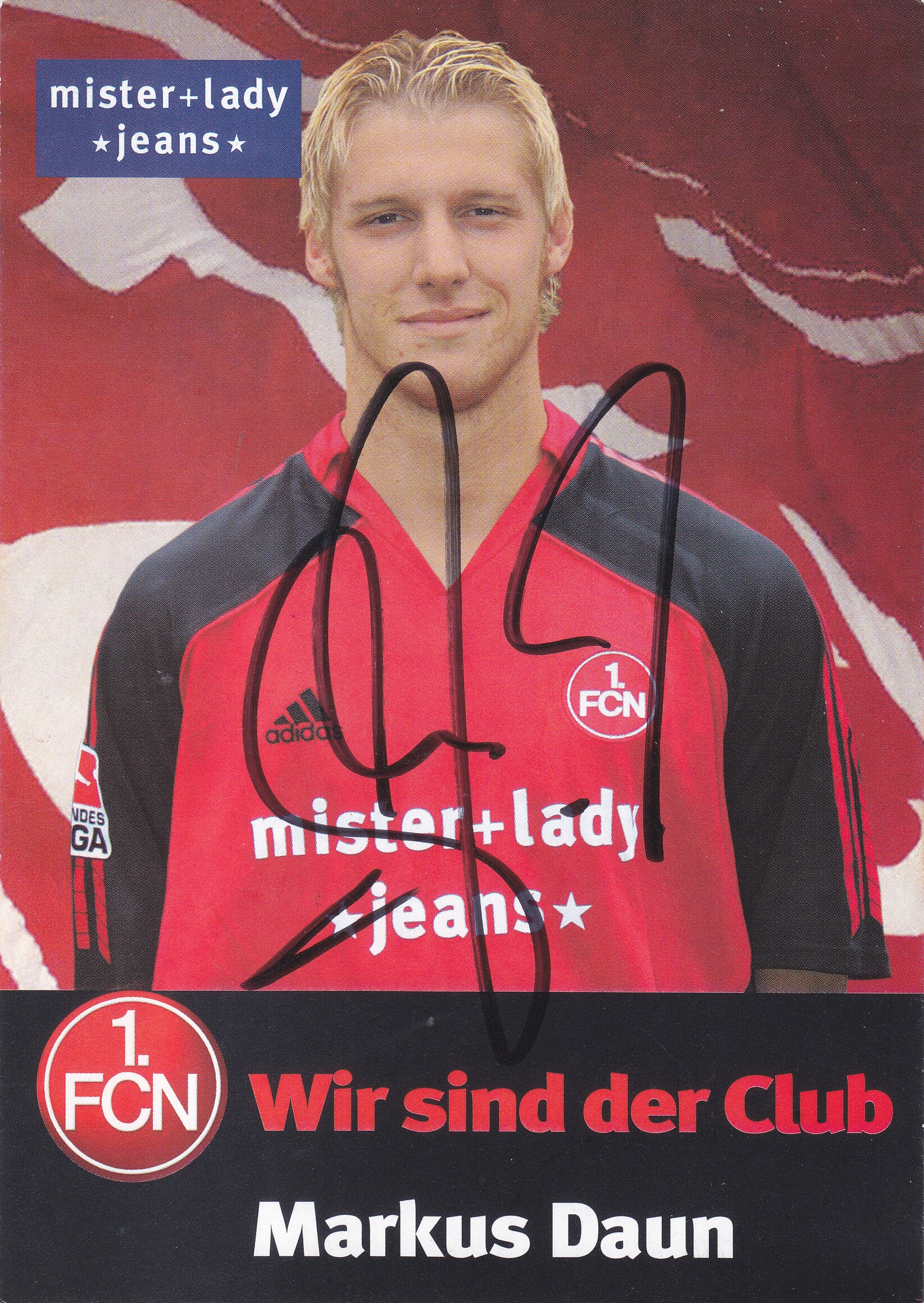 Markus Daun / 1.FC Nürnberg / Autogrammkarte 2005
