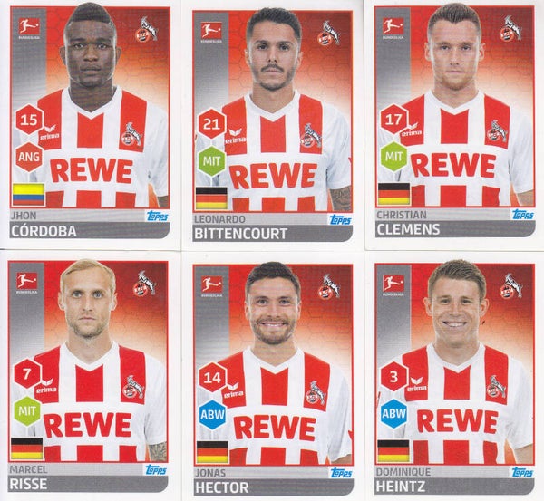 7x 1.FC Köln Sammelbilder