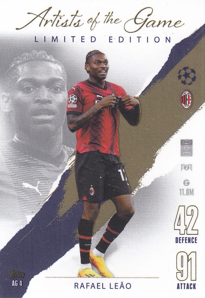 Rafael Leäo / AC Mailand / Topps Champions League 2023 / Limited Edition Artist of the Game / Nr. AG4