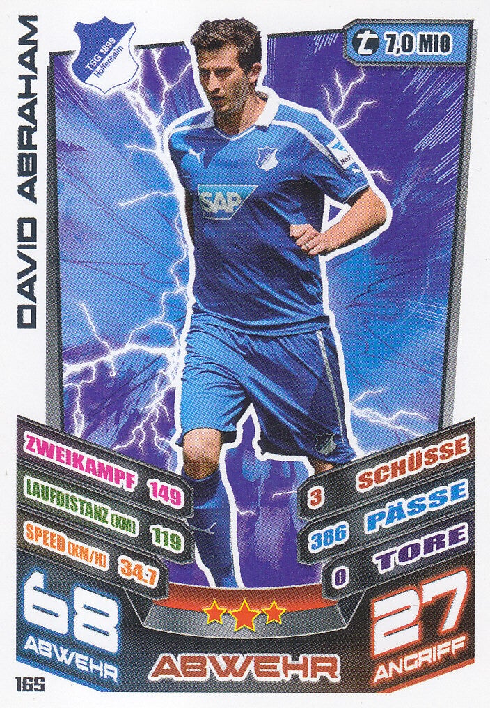 David Abraham TSG Hoffenheim Basis Karte Nr.165