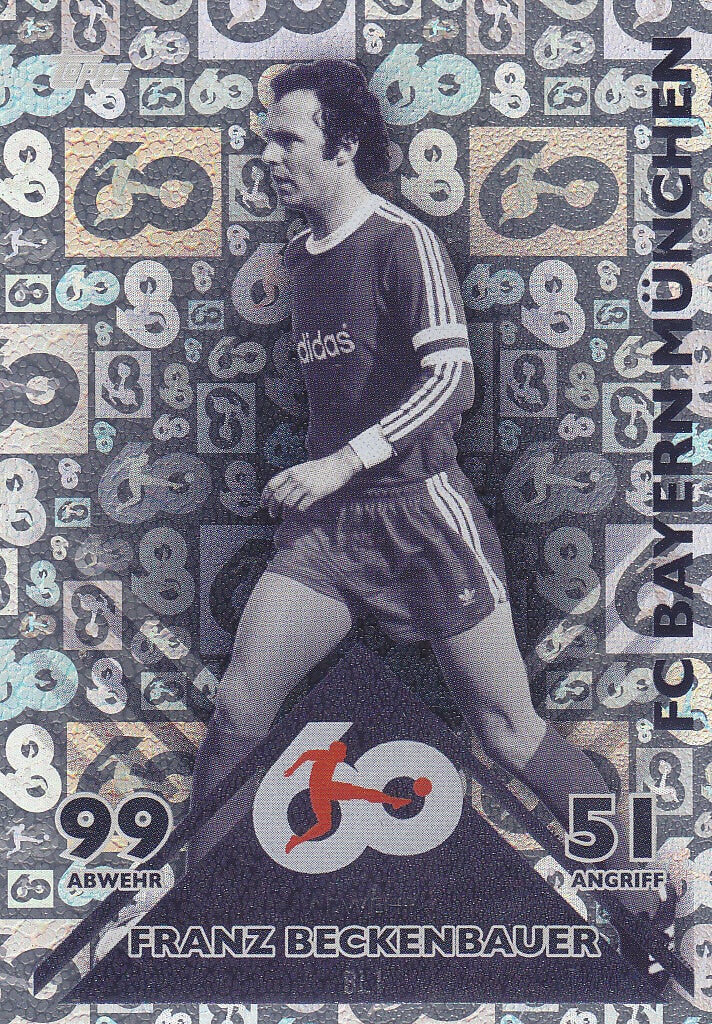 Franz Beckenbauer / FC Bayern München / Topps Match Attax 2023 - 60 Jahre Bundesliga / Nr. BL1