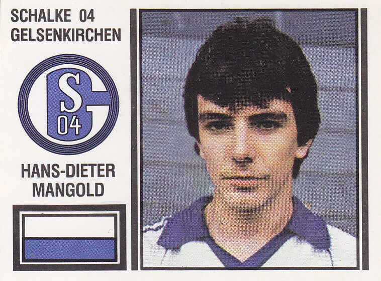 Hans-Dieter Mangold / FC Schalke 04 / Panini Bundesliga 1981 / Basis Bild / Nr. 152